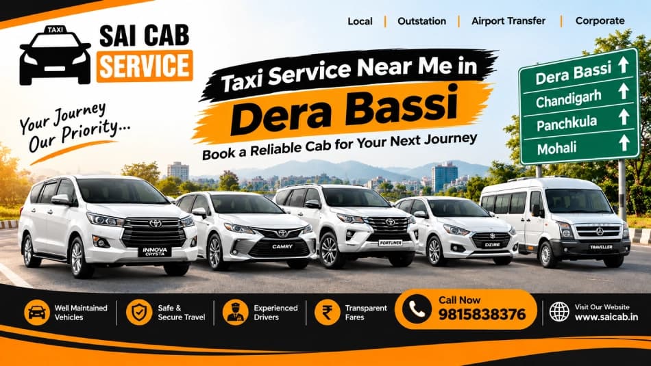 Taxi service near me in dera bassi